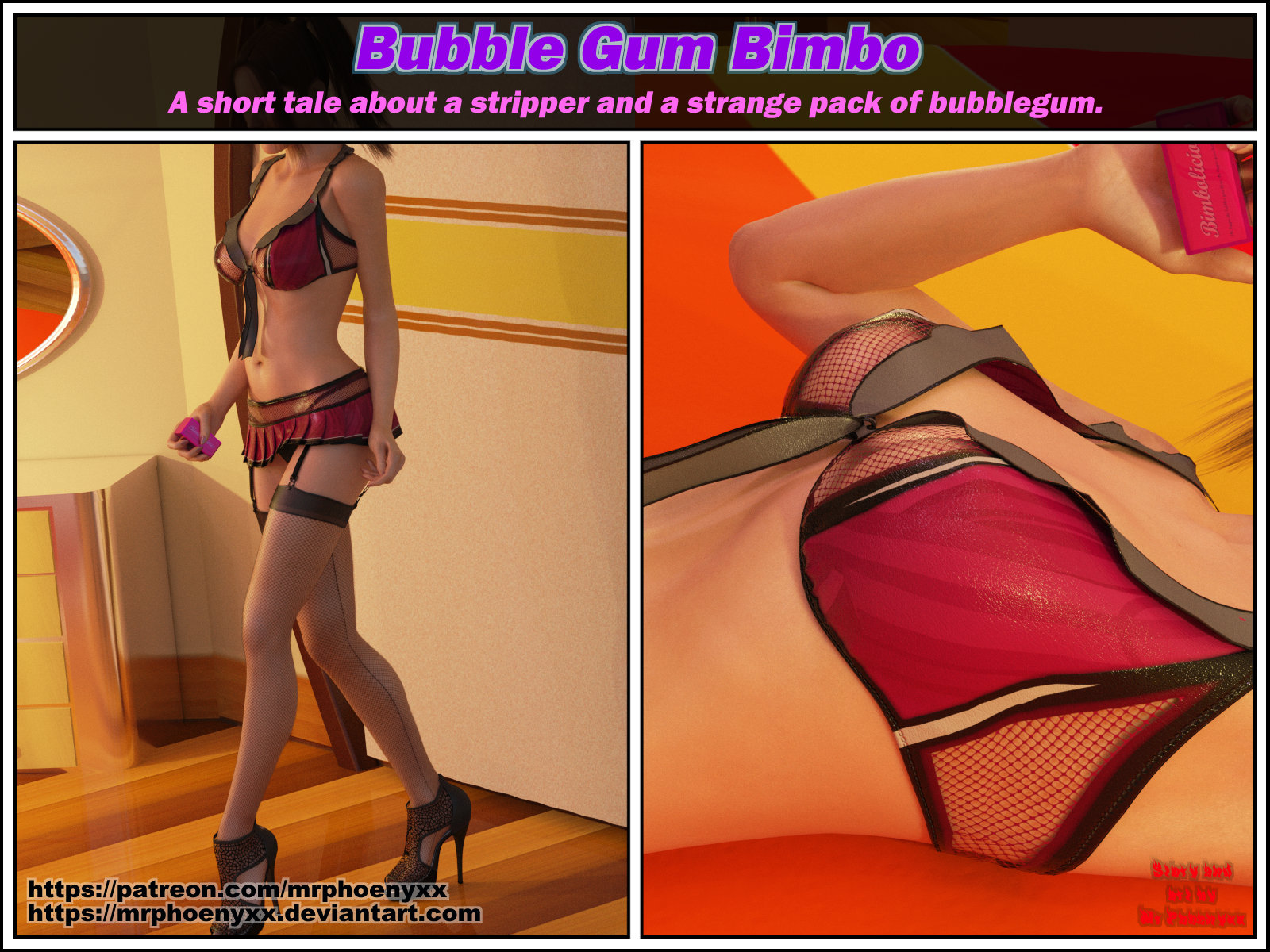 Phoenyxx Bubble Gum Bimbo 3D Porn Comic