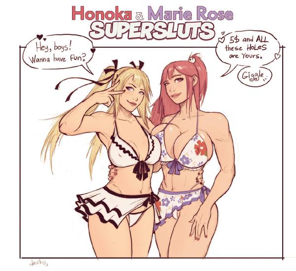 Honoka and Marie Rose Supersluts Porn Comic