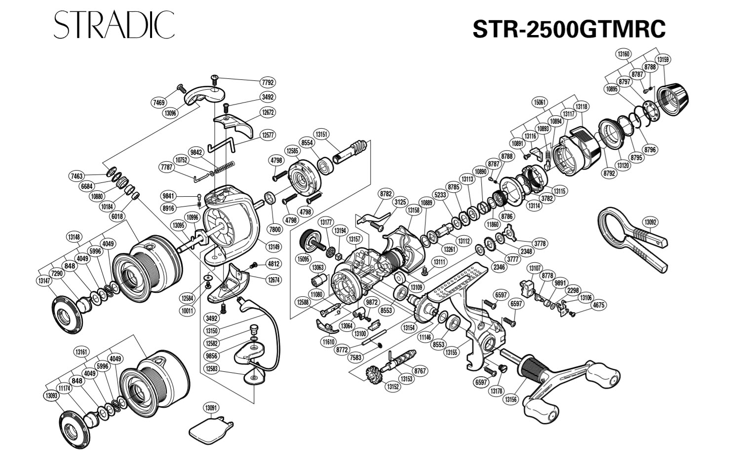 Кинематические схемы катушек shimano